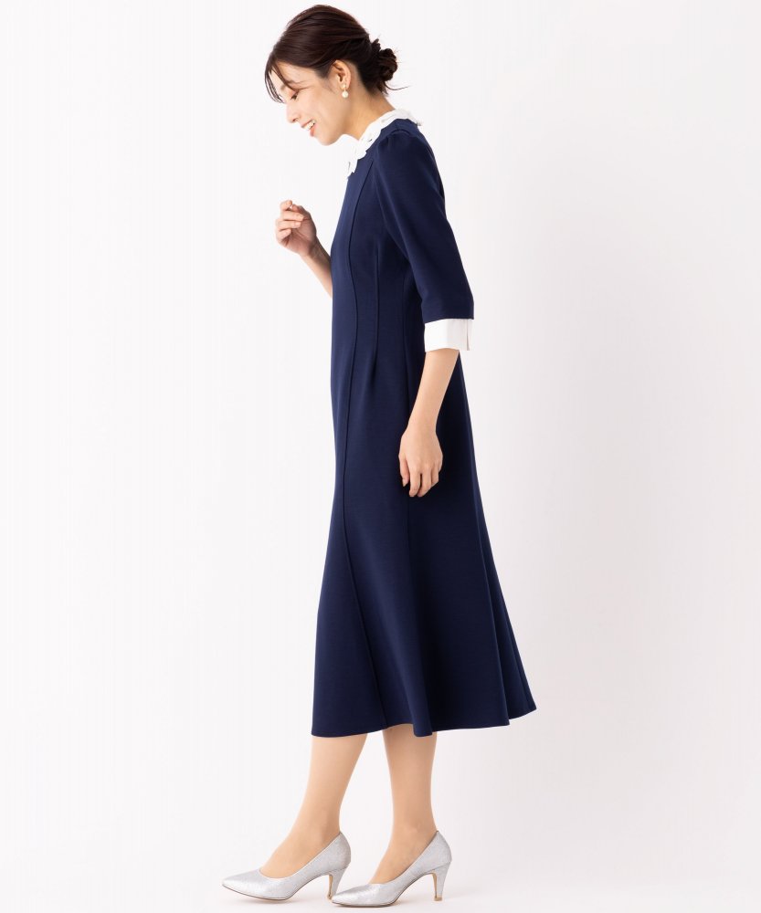 CELFORD セルフォード エンブロイダリーカラーポンチワンピース