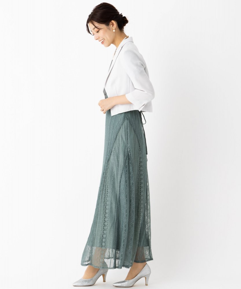 Aimer エメ ワンホックショートテーラードジャケット グレー系 | 結婚