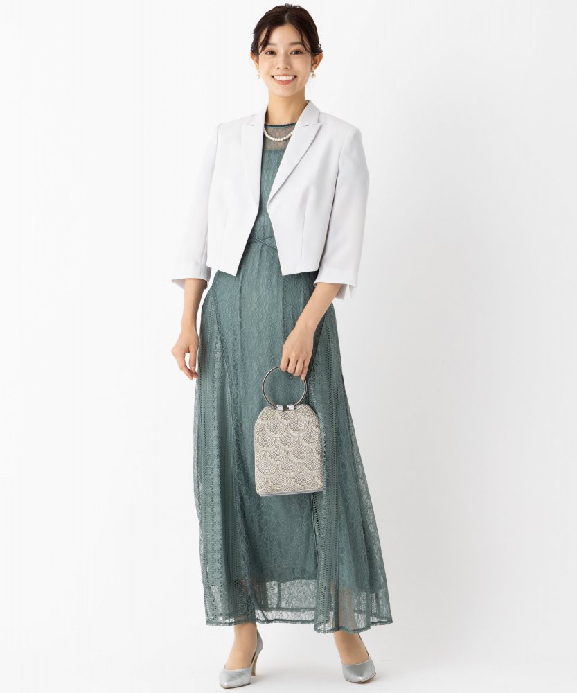 Aimer エメ ワンホックショートテーラードジャケット グレー系 | 結婚
