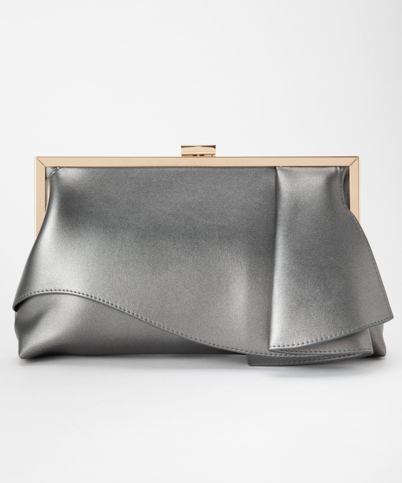 Aimer エメ フレアタッククラッチバッグ グレー系 | 結婚式パーティー