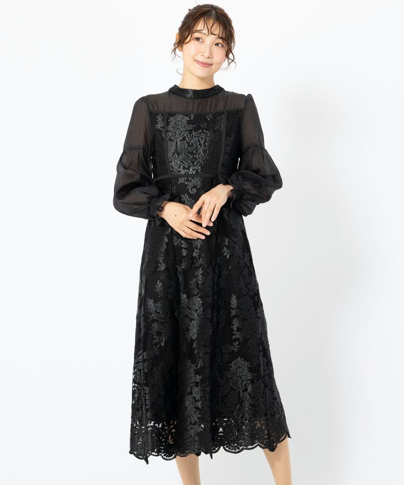 JILL STUART ジルスチュアート スパンコールレースボリュームスリーブ