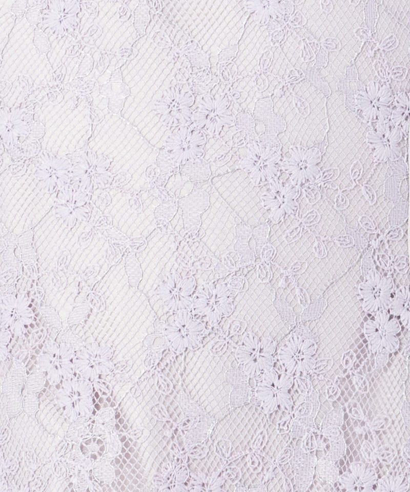 dazzlin ダズリン ネックツイスト刺繍レースドレス パープル系 | 結婚