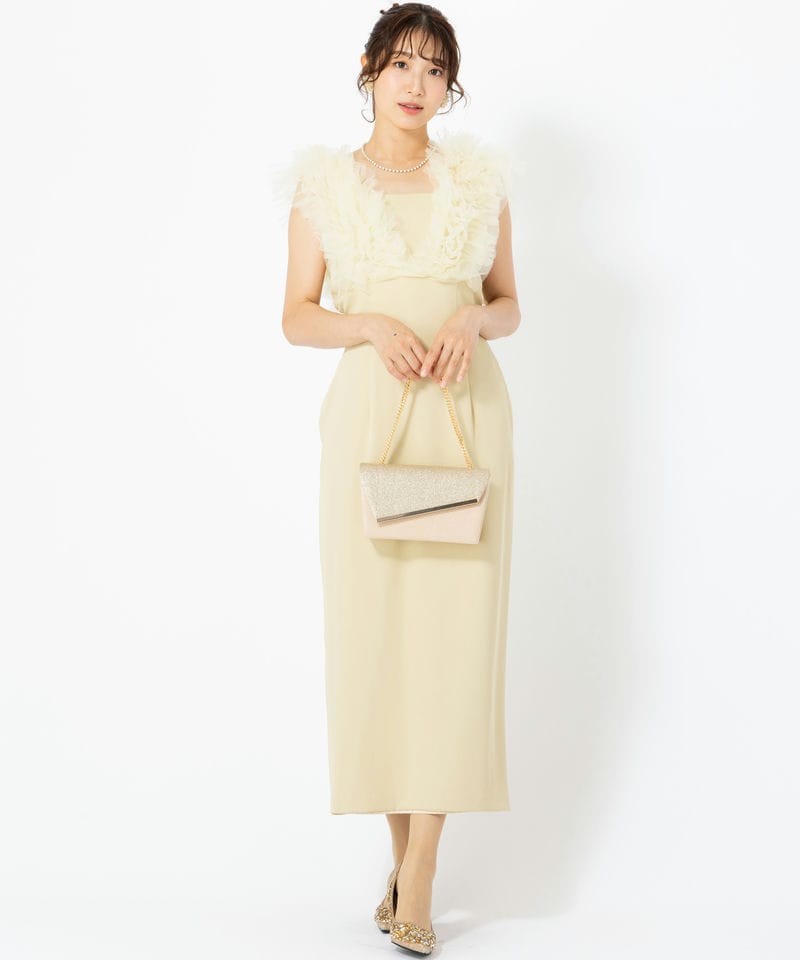 LAGUNAMOON ラグナムーン LADYショルダーチュールIラインドレス