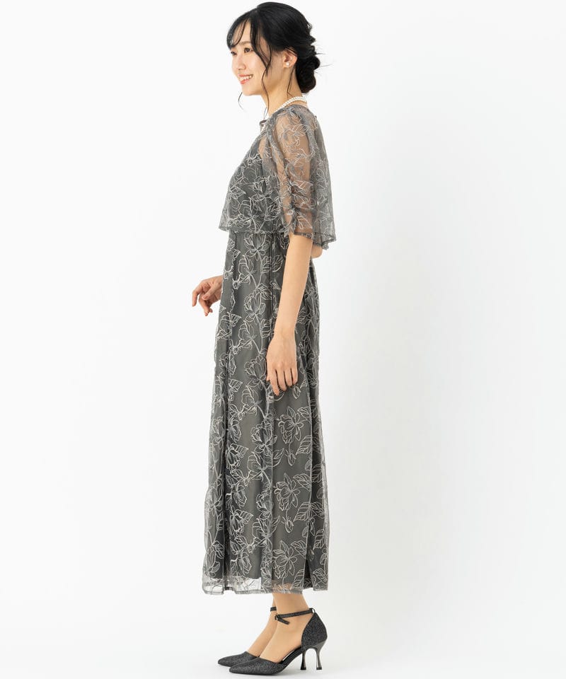 Select Shop エンブロイダリーボレロセットドレス グレー系 | 結婚式