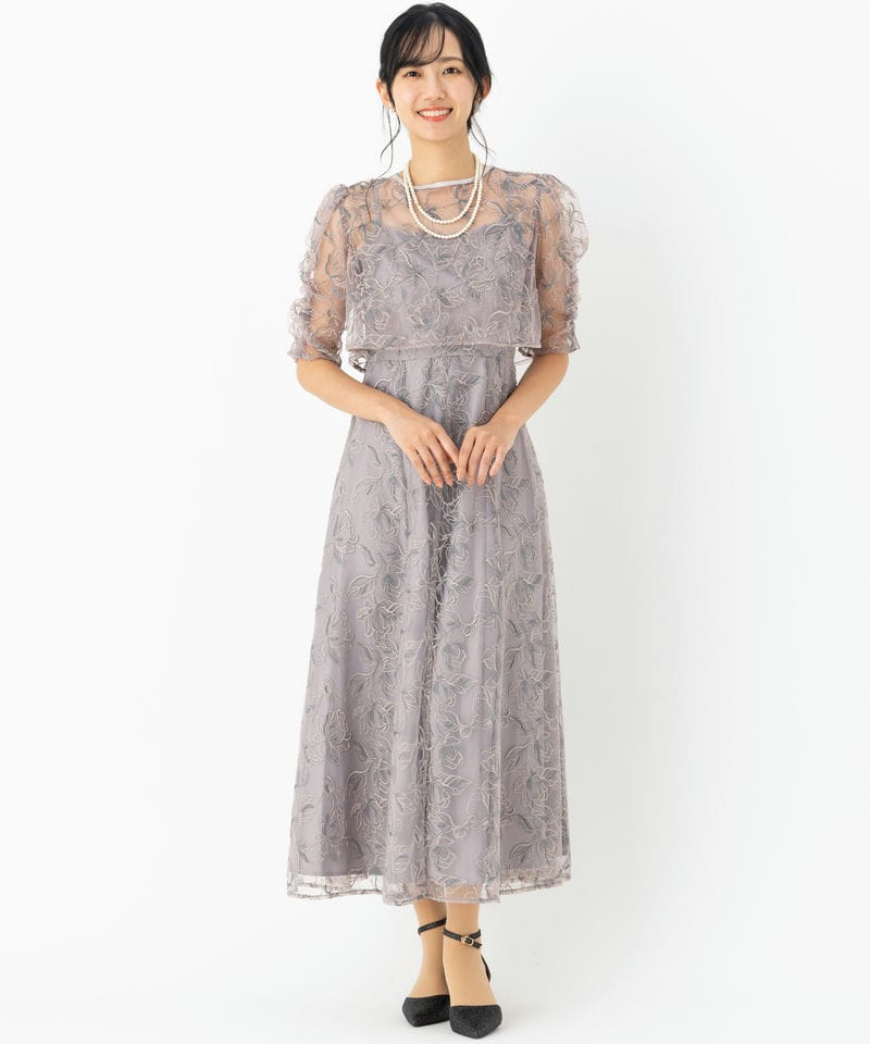 Select Shop 【ドレス2点SET】エンブロイダリーボレロセットドレス