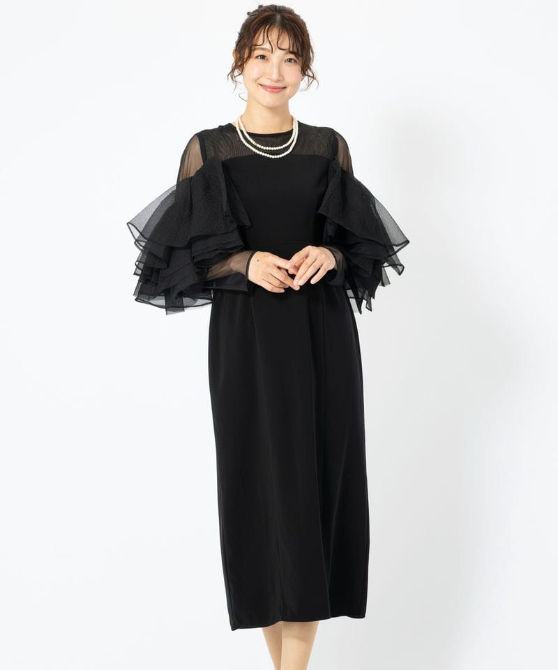 RUIRUE BOUTIQUE ルイルエブティック ボリュームフリルスリーブタイト