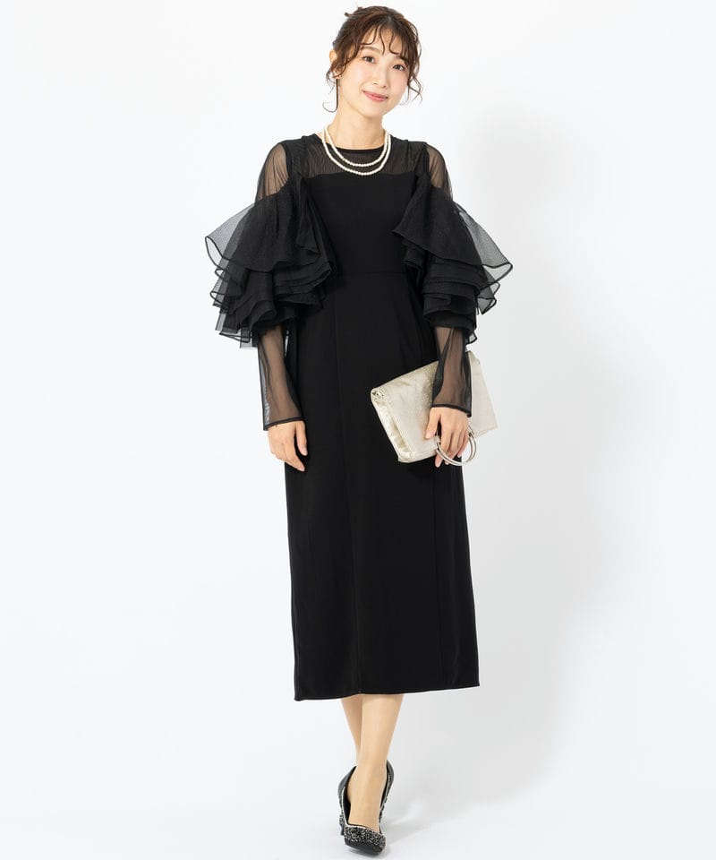 RUIRUE BOUTIQUE ルイルエブティック ボリュームフリルスリーブタイト