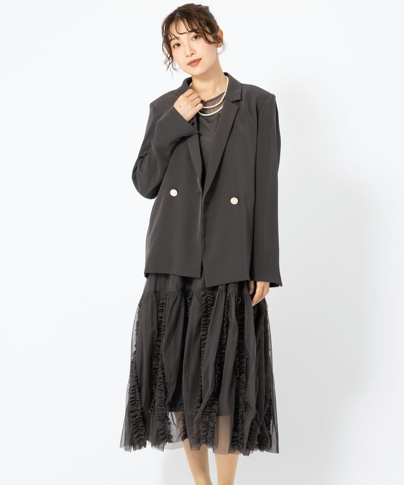 RUIRUE BOUTIQUE ルイルエブティック ジャケット&チュールフリルドレス