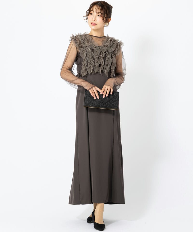 et.UNiVER エト.ユニヴェール メニーウェイフリルドレス ブルー系