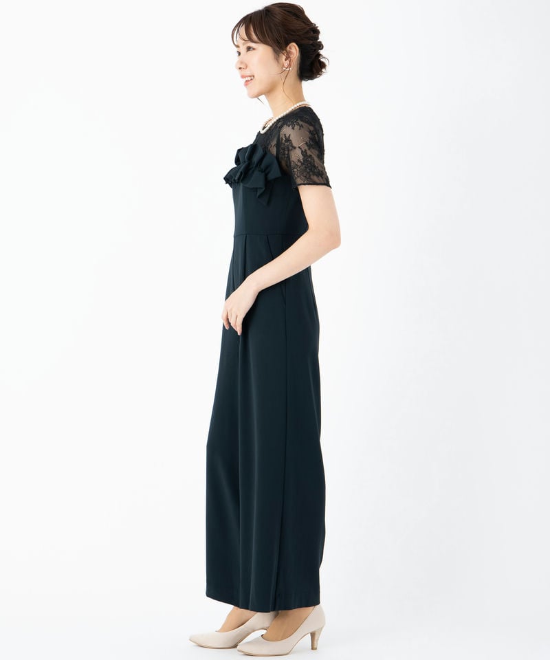 GRACE CONTINENTAL グレースコンチネンタル フリルワイドサロペット