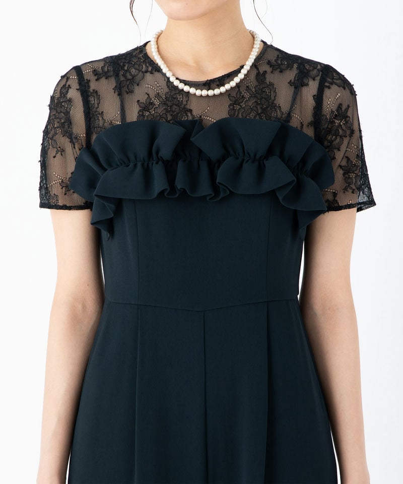 GRACE CONTINENTAL グレースコンチネンタル フリルワイドサロペット