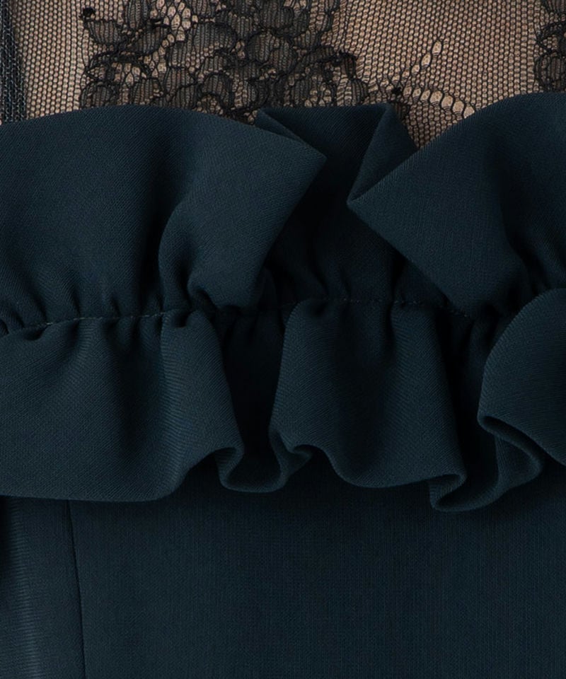 GRACE CONTINENTAL グレースコンチネンタル フリルワイドサロペット