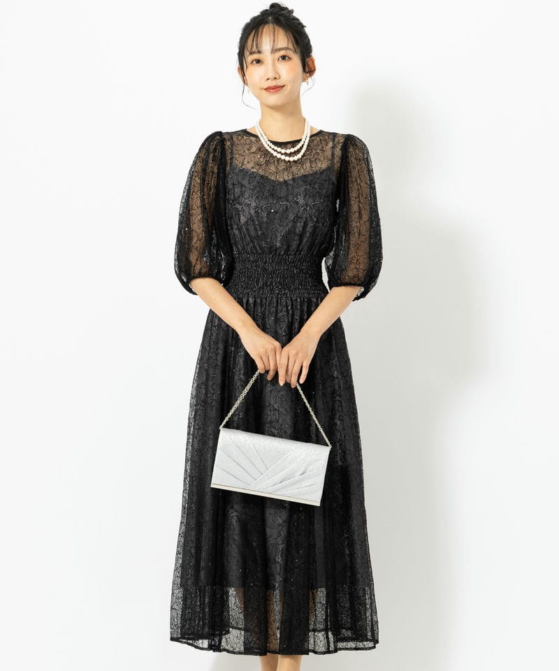 FRAY I.D フレイアイディー スモールフラワージャガードドレス