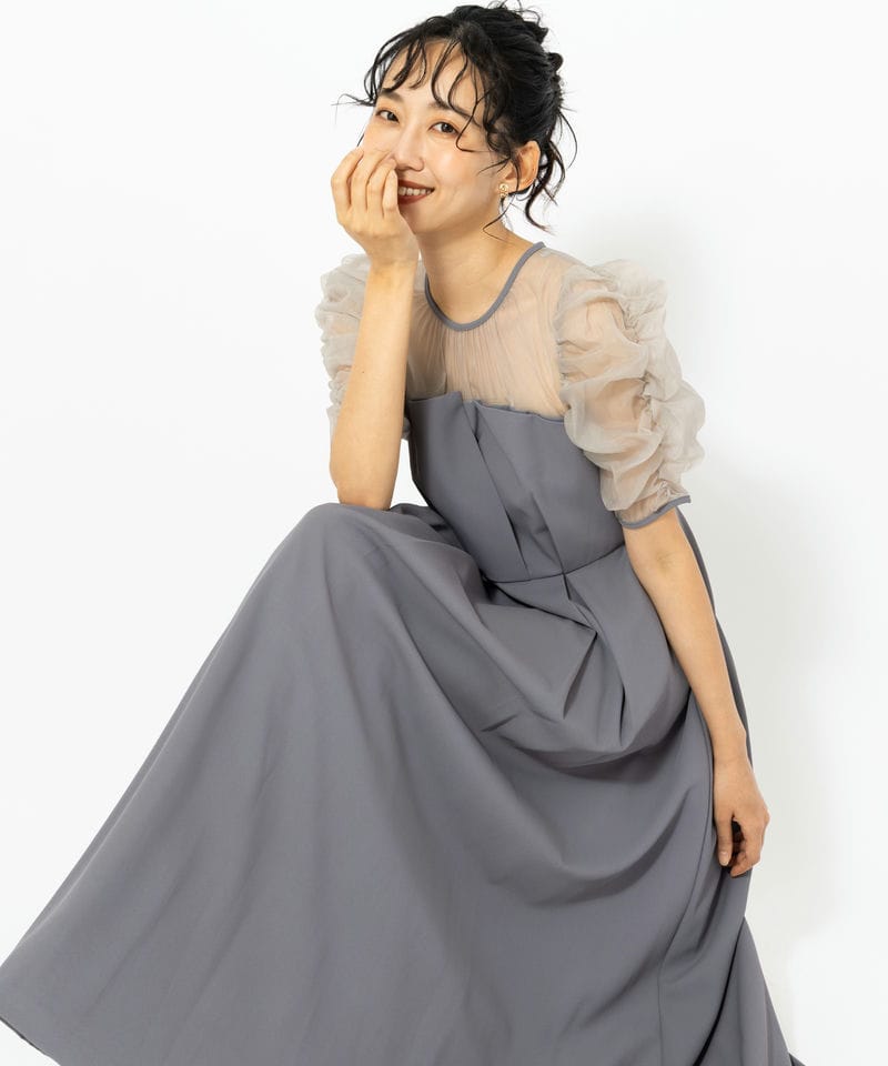 Select Shop 【ドレス3点セット】レーススリーブポケット付きドレス