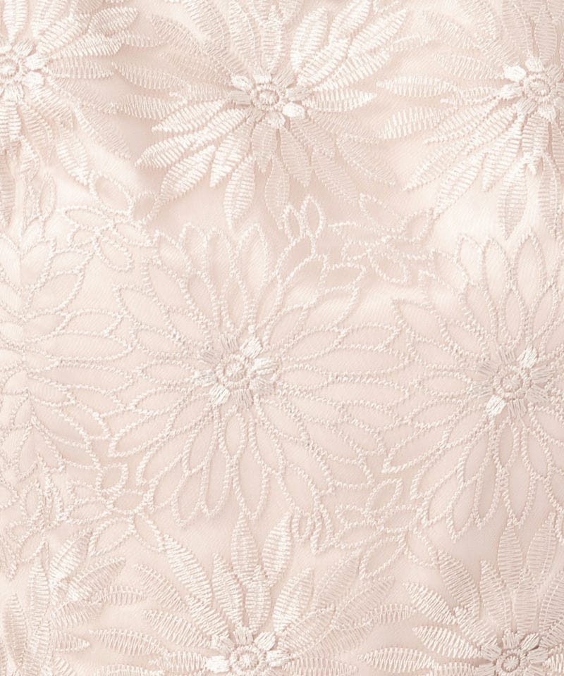 Aimer エメ オーガンジー花柄刺繍ボリュームスリーブドレス ピンク系