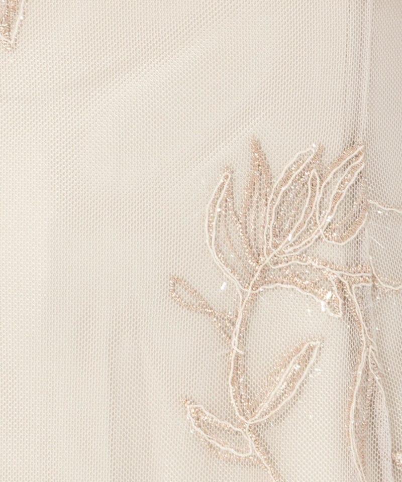 SNIDEL スナイデル ボタニカル柄刺繍ボレロセットドレス ベージュ系