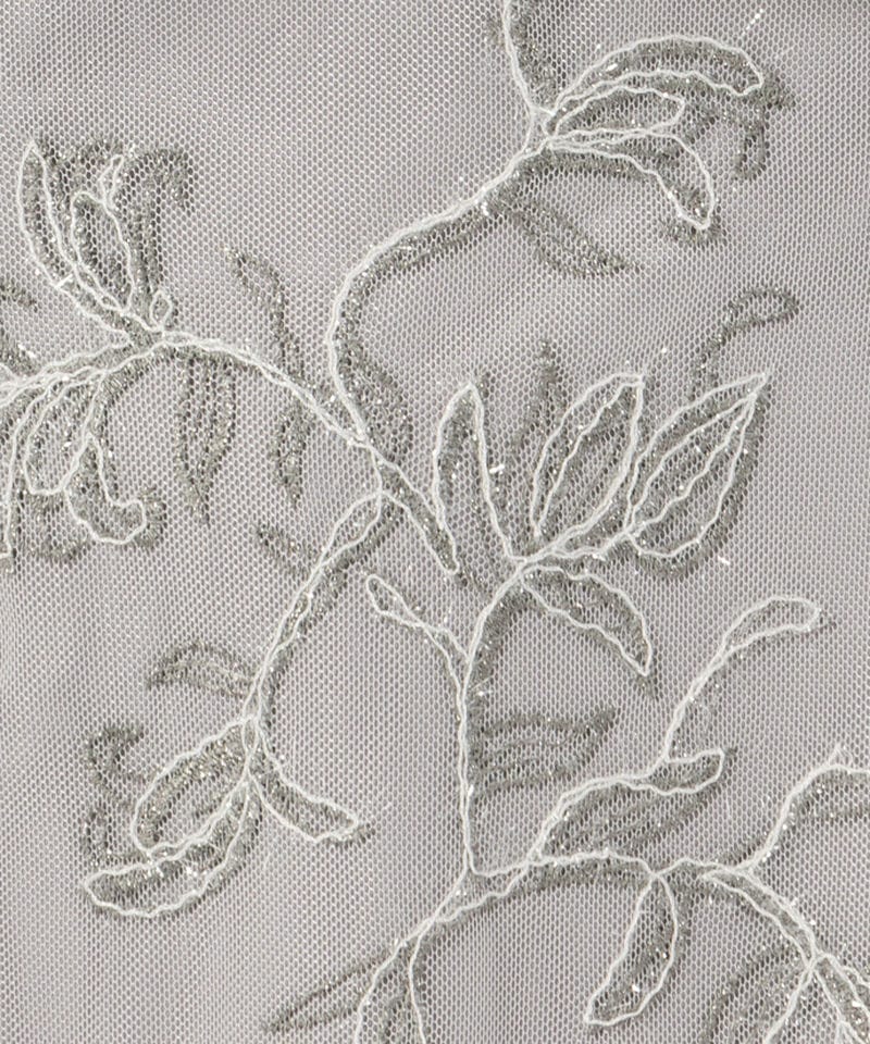 SNIDEL スナイデル ボタニカル柄刺繍ボレロセットドレス グレー系