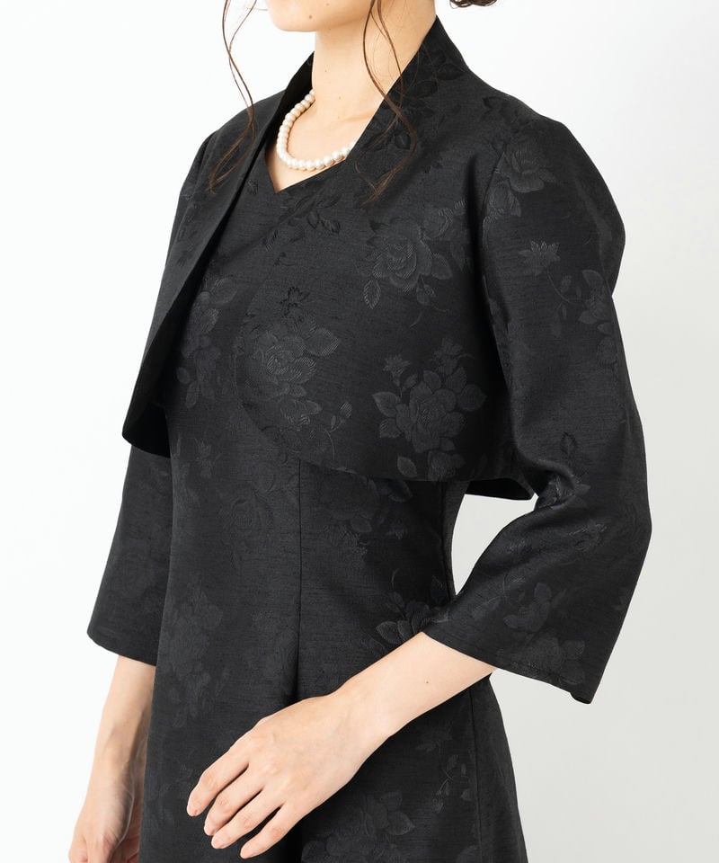 Select Shop 【マザーズドレス】バラ柄シャンタンアンサンブルドレス