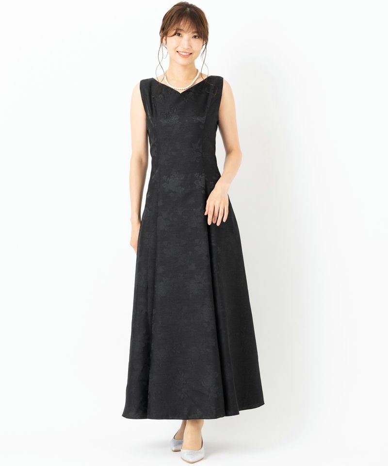 Select Shop 【マザーズドレス】バラ柄シャンタンアンサンブルドレス