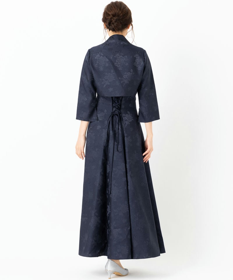 Select Shop 【マザーズドレス】バラ柄シャンタンアンサンブルドレス