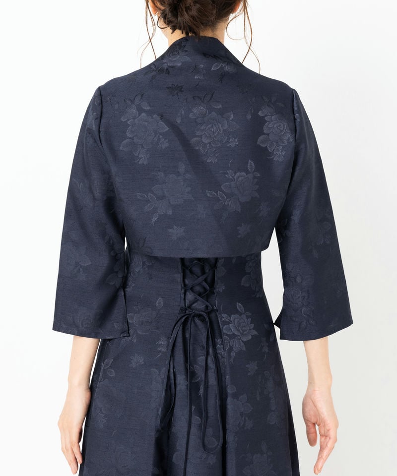 Select Shop 【マザーズドレス】バラ柄シャンタンアンサンブルドレス