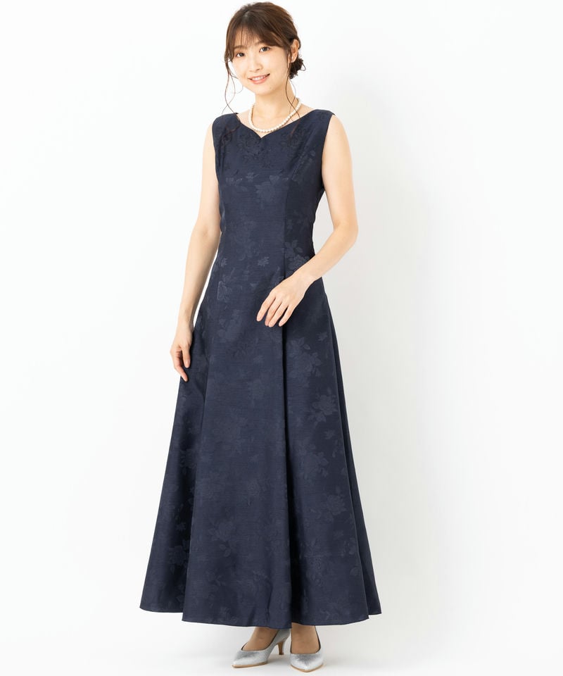 Select Shop 【マザーズドレス】バラ柄シャンタンアンサンブルドレス