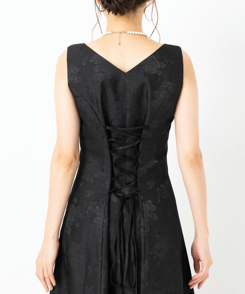 Select Shop 【マザーズドレス】バラ柄シャンタンアンサンブルドレス
