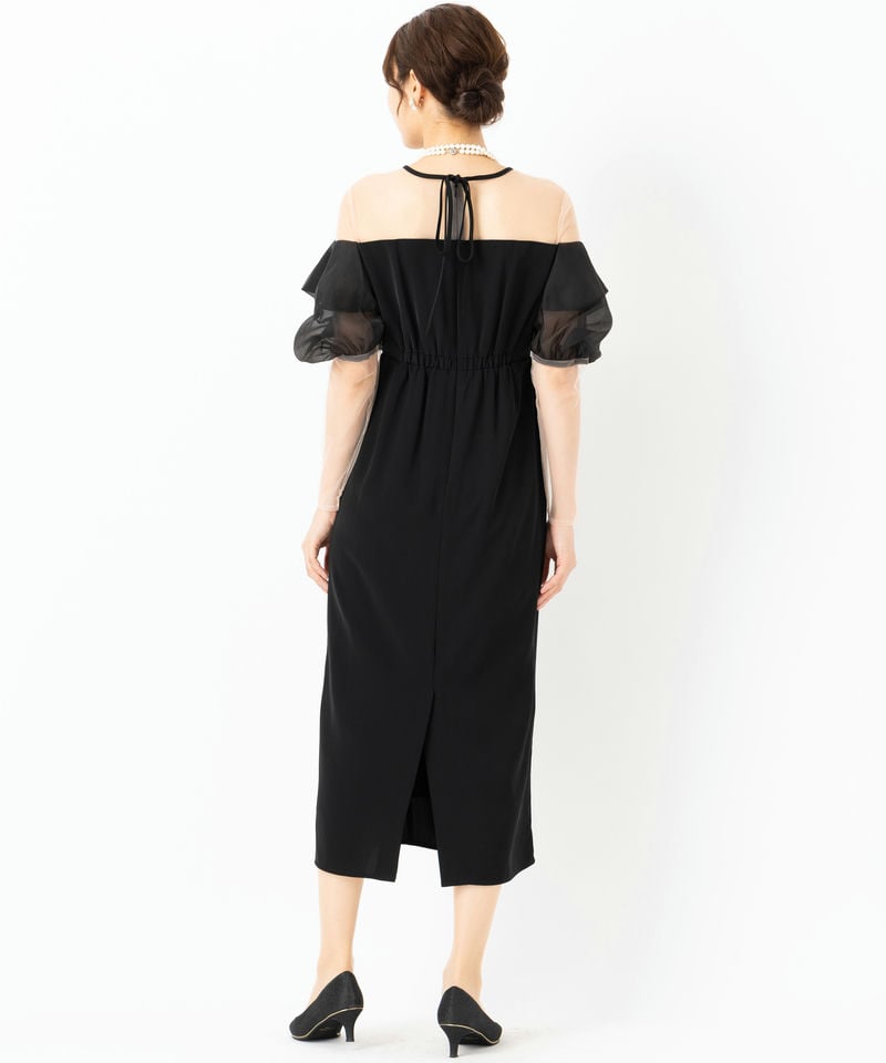 Select Shop オフショルダーIラインドレス ブラック系 | 結婚式
