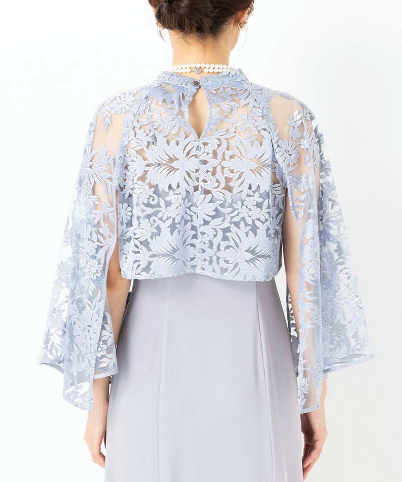 anuans アニュアンス エンブロイダリーレースケープセットドレス