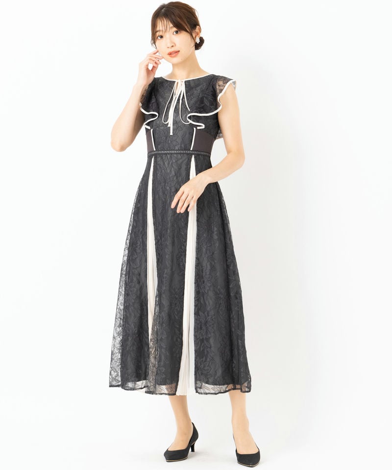 MERCURYDUO マーキュリーデュオ パイピングラッフルレースドレス