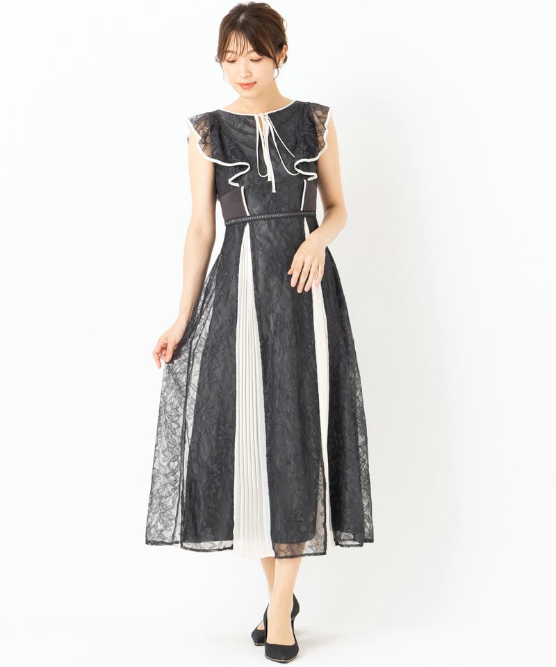 MERCURYDUO マーキュリーデュオ パイピングラッフルレースドレス