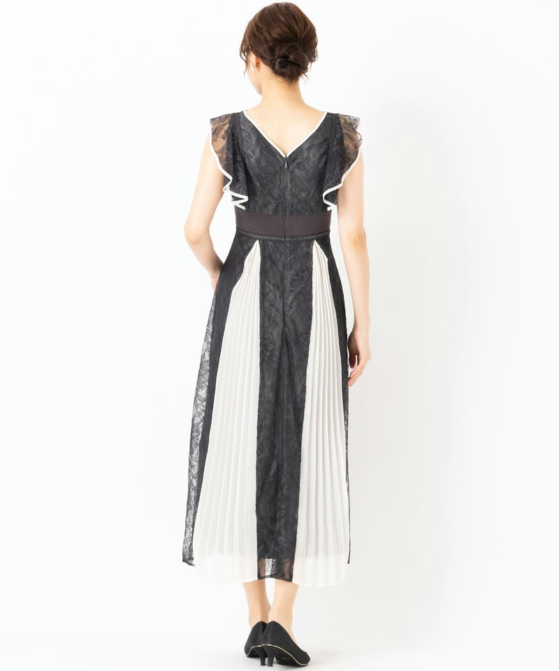 MERCURYDUO マーキュリーデュオ パイピングラッフルレースドレス