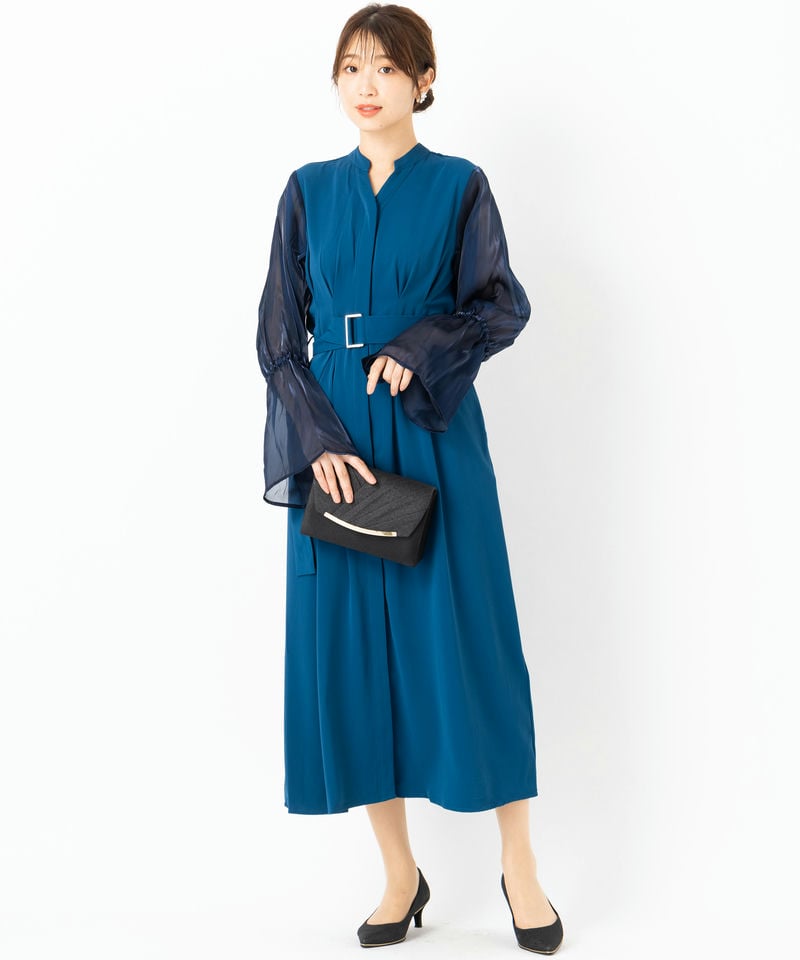 HARE ハレ 2WAYソデシアードレス ブルー系 | 結婚式パーティーの