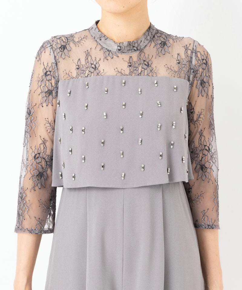 GRACE CONTINENTAL グレースコンチネンタル 刺繍ワイドサロペット