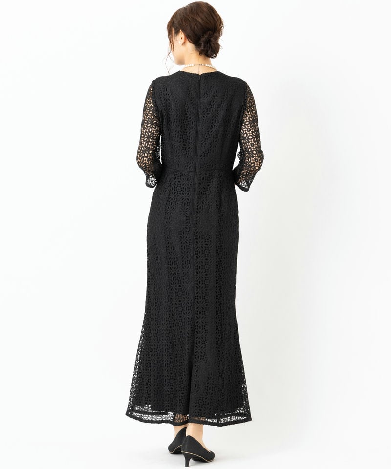 kaene 【マザーズドレス】カエン ラメクロシェドレス ブラック系