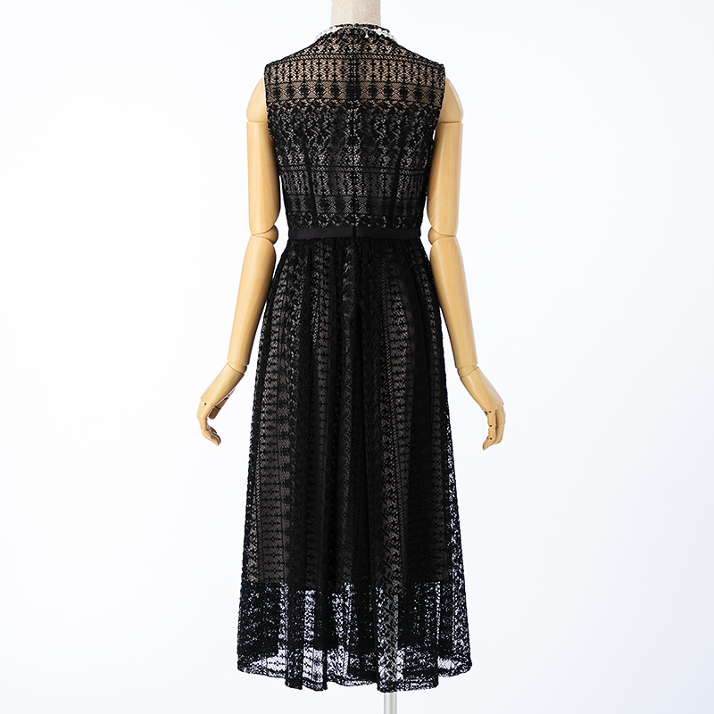 Aimer エメ クロシェ風レースドレス ブラック系 | 結婚式パーティーの