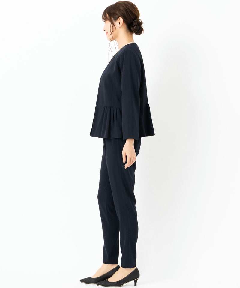 Select Shop 【スーツ3点セット】ジャケット+パンツ+ブラウス ネイビー