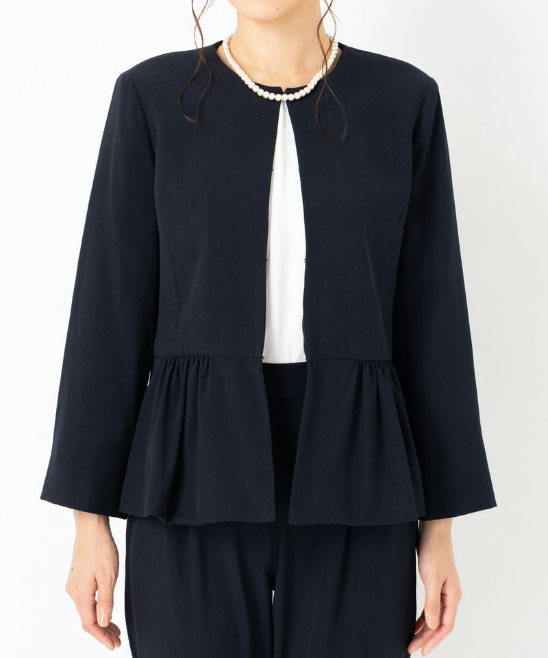 Select Shop 【スーツ3点セット】ジャケット+パンツ+ブラウス ネイビー
