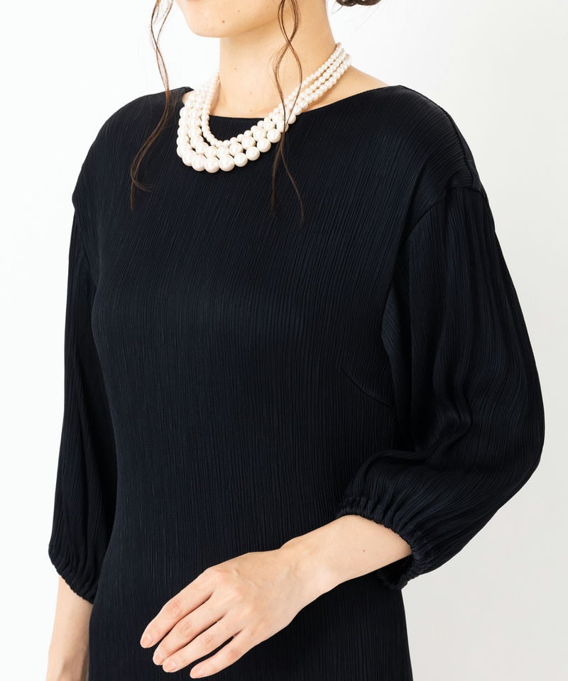 【美品】JOIÉVE（ジョエブ）ネイビーワンピース マキシ丈 オケージョン JOIEVE ジョエブ シャインベーシックドレス ネイビー系 | 結婚式
