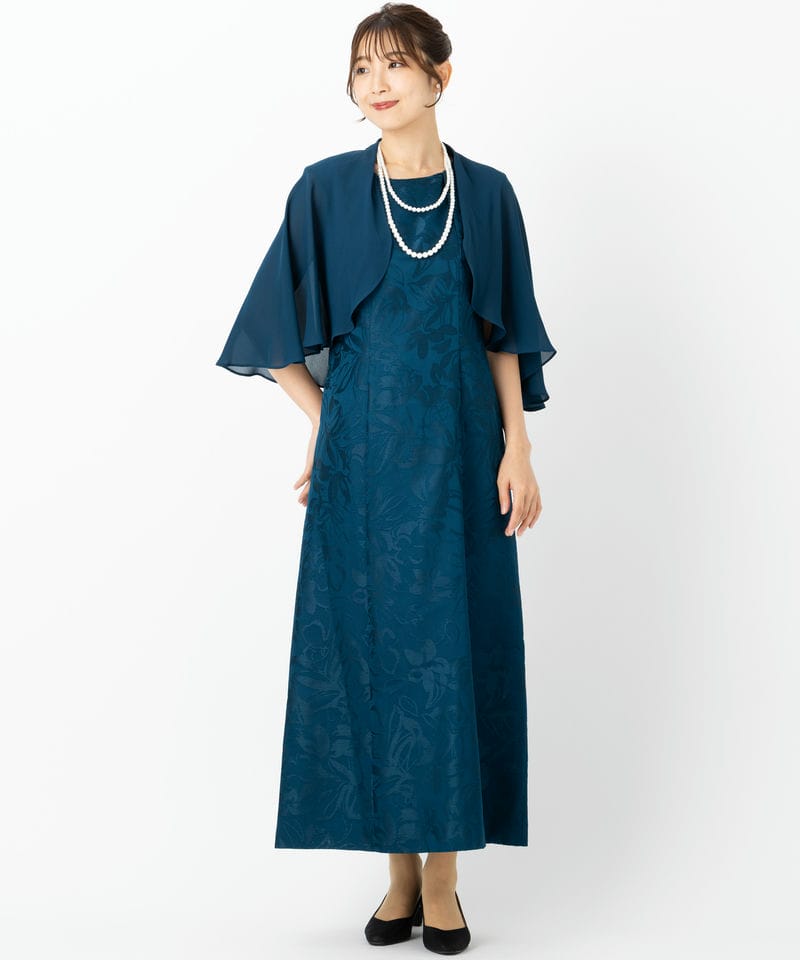 東京ソワール 【マザーズドレス】ケープ付き前開きロングドレス その他