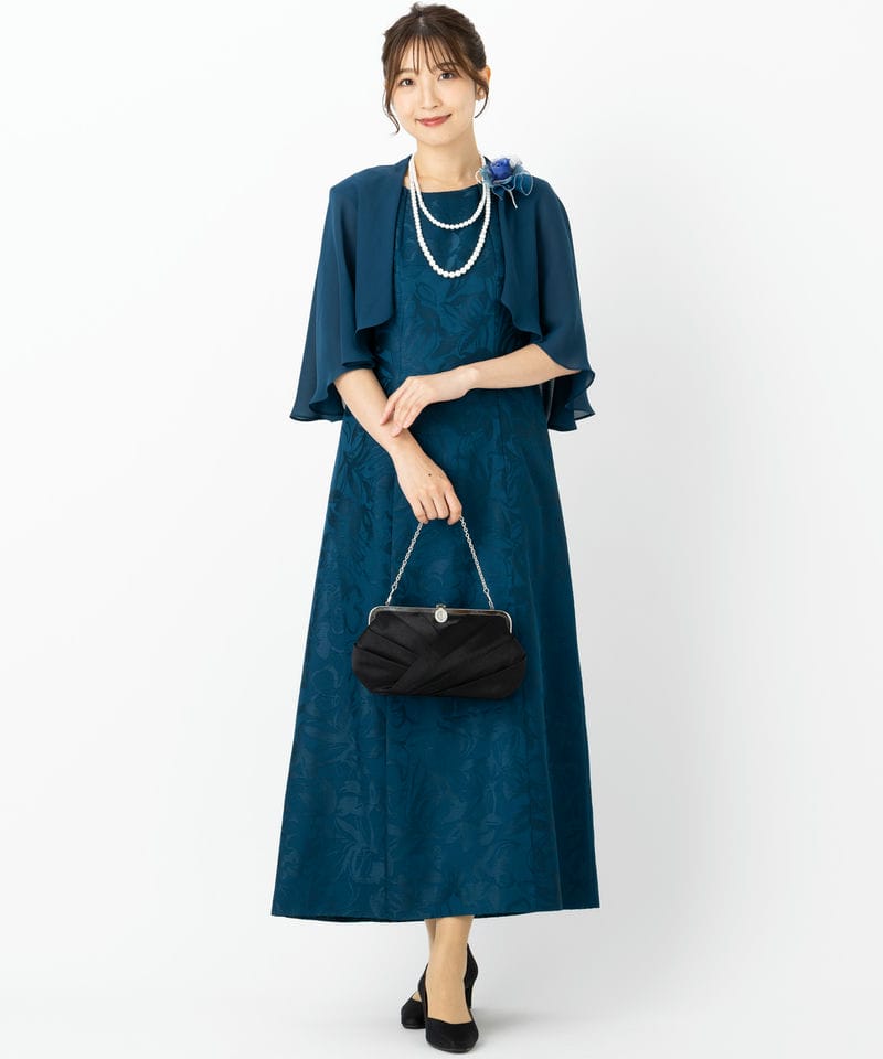 東京ソワール 【マザーズドレス】ケープ付き前開きロングドレス その他