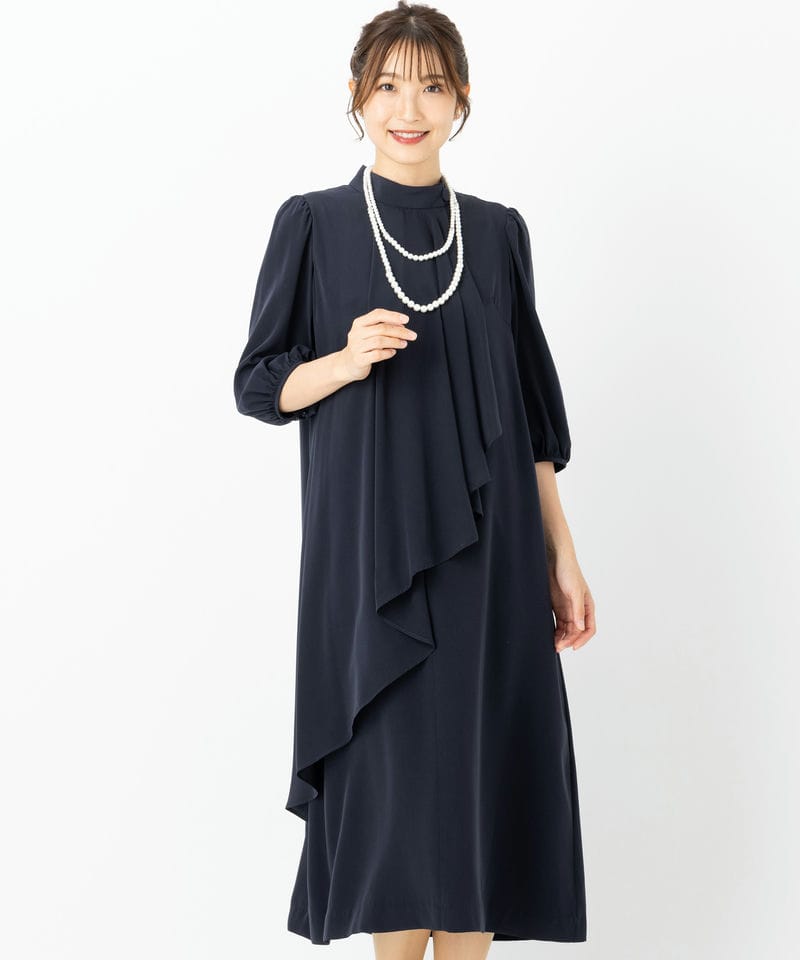 ANDRESD アンドレスド クロスアクセントドレス その他 x ネイビー系