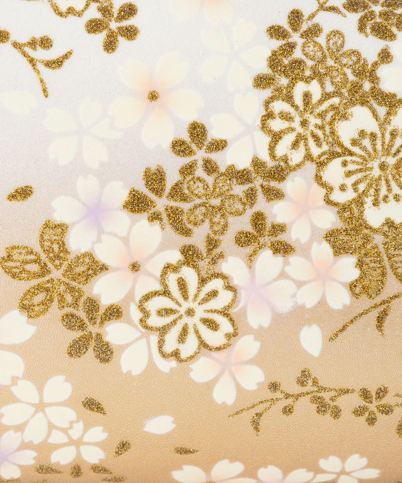 Select Shop 【バッグ・草履セット】桜華紋 ホワイト系 x ゴールド系
