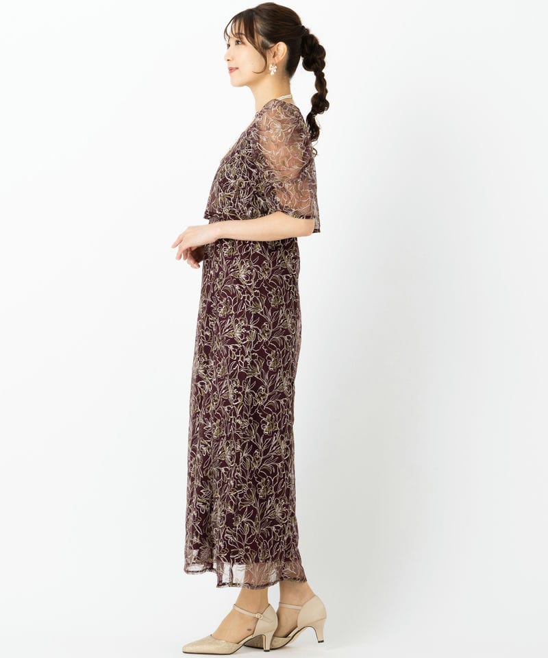 LE'RURE リルアー ホールレースレイヤードドレス レッド系 | 結婚式