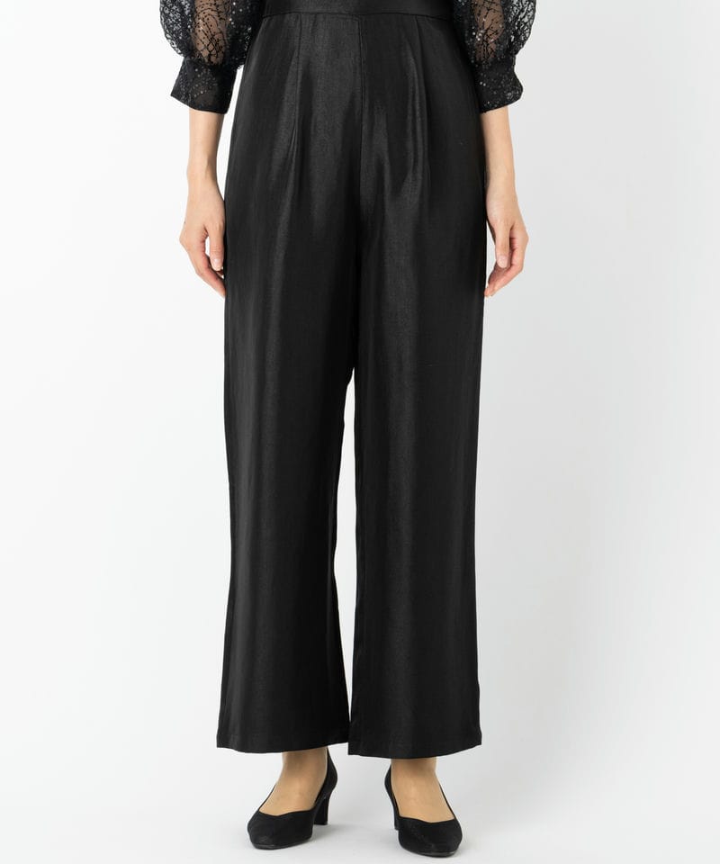 Leja レジャ ドット柄スパンコールボレロオールインワン ブラック系