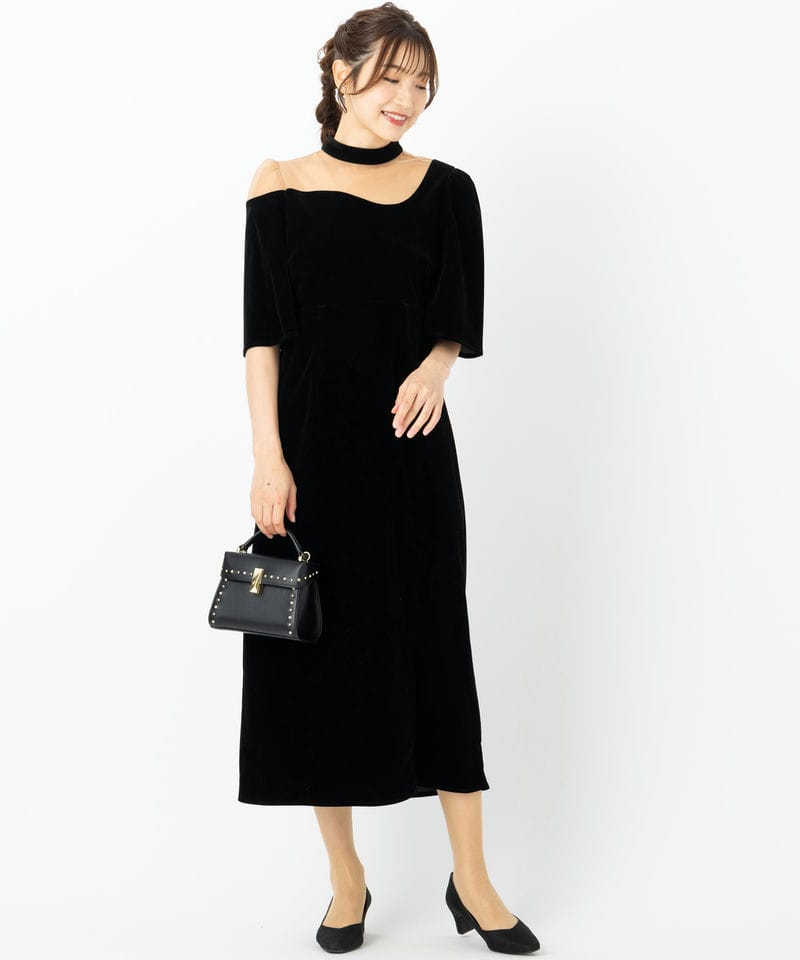 Leja 黒のベロアパーティードレス Sサイズ Leja（レジャ） ドレス : ZOZOTOWN Yahoo!店 - 通販 - Yahoo!ショッピング