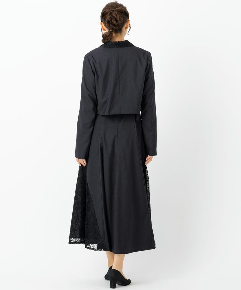 HARE ハレ 2Pレースキリカエジャケットドレス グレー系 | 結婚式