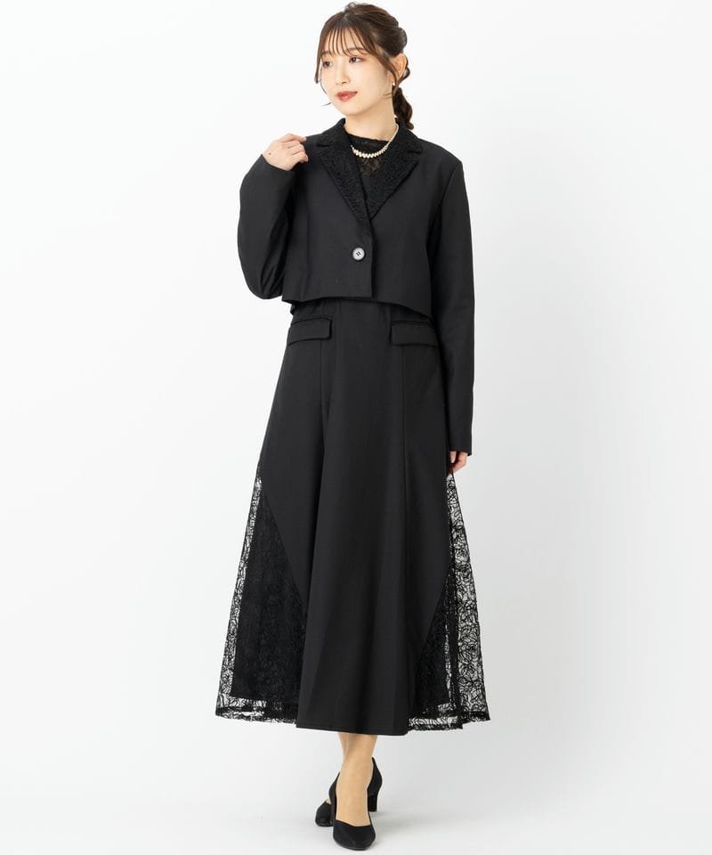 HARE ハレ 2Pレースキリカエジャケットドレス ブラック系 | 結婚式
