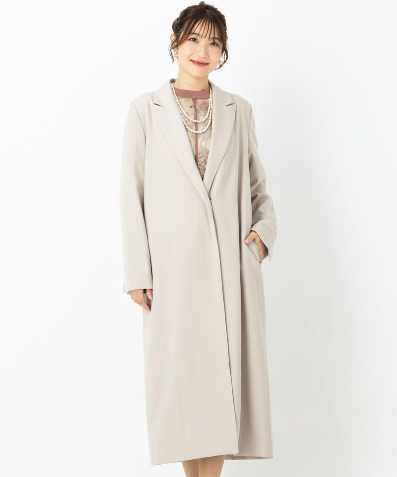 CELFORD セルフォード ボリュームスリーブポンチコート パープル系