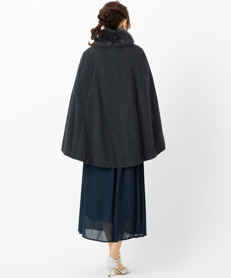 SNIDEL スナイデル ショートケープコート グレー系 | 結婚式パーティー